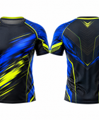 Custom Blue & Yellow Combat Jersey – Team Uniform Wholesale, Low MOQ, Personalized Name & Number