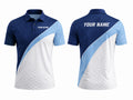 Custom Corporate Golf Polo Shirt | Wholesale Company Golf Uniform | Navy Light Blue White | Apparels Bridge