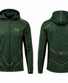 Custom Forest Green Sublimated Axe Throwing Full-Zip Hoodie – Venue Teamwear