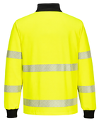 Railway Reflective Quarter-Zip Sweatshirt Fluorescent Yellow and Black | B2B Low MOQ Railway Workwear Manufacturer