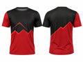 Custom Black Red Climbing Staff Shirt – Wholesale Gym Teamwear