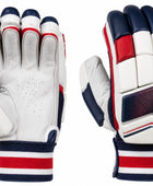 Custom White Navy Red Cricket Batting Gloves – Wholesale Team Cricket Gear