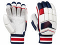 Custom White Navy Red Cricket Batting Gloves – Wholesale Team Cricket Gear