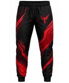Custom Esports Jogger Pants | Wholesale Gaming Team Joggers | Black Red | Apparels Bridge
