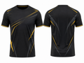 Custom Black Gold Soccer Event Shirt | Wholesale Tournament Team Apparel for Bulk Orders