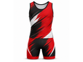 Custom Wrestling Singlet | Wholesale Two Piece Wrestling Uniform | Red Black White | Apparels Bridge