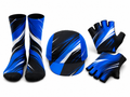 Custom Cycling Socks Helmet and Gloves Set | Wholesale Cycling Team Accessory Bundle | Black Blue White | Apparels Bridge