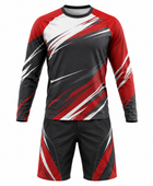 Custom MTB Jersey and Shorts Set | Wholesale Mountain Bike Team Kit | Black Red White | Apparels Bridge
