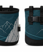 Climbing Chalk Bag – Custom Teal Grey Mountain Design Wholesale