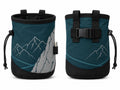 Climbing Chalk Bag – Custom Teal Grey Mountain Design Wholesale