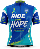 Custom Ride for Hope Cycling Jersey | Wholesale Charity Event Bike Jersey | Blue Teal | Apparels Bridge
