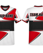 White, Red & Black Ping Pong Jersey – Team Table Tennis Performance Wear, Wholesale Bulk, Low MOQ