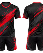 Red & Black Disc Golf Uniform – Team Jersey & Shorts, Wholesale Bulk, Low MOQ