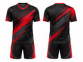 Red & Black Disc Golf Uniform – Team Jersey & Shorts, Wholesale Bulk, Low MOQ