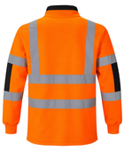 Railway Reflective Quarter-Zip Rugby Shirt Orange and Black | B2B Low MOQ Railway Workwear Manufacturer