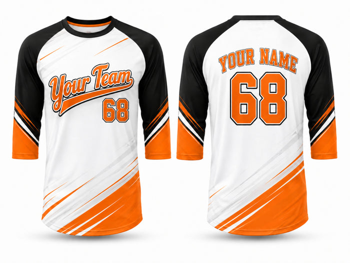 Sublimated 3/4 Sleeves Basketball Shirt