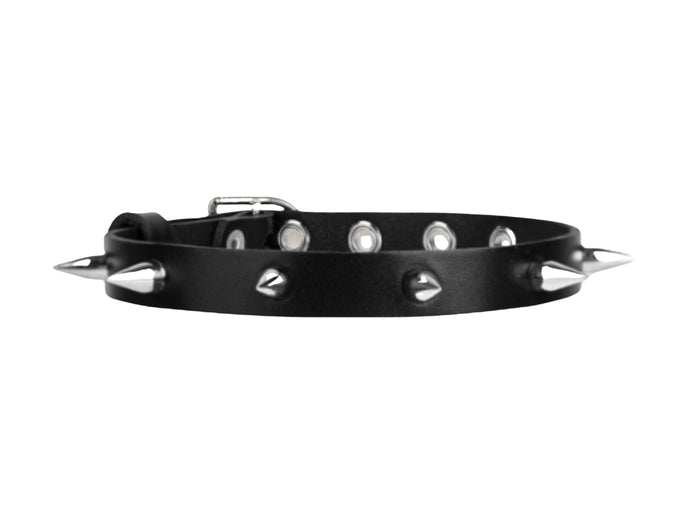 SPIKED LEATHER CHOKER
