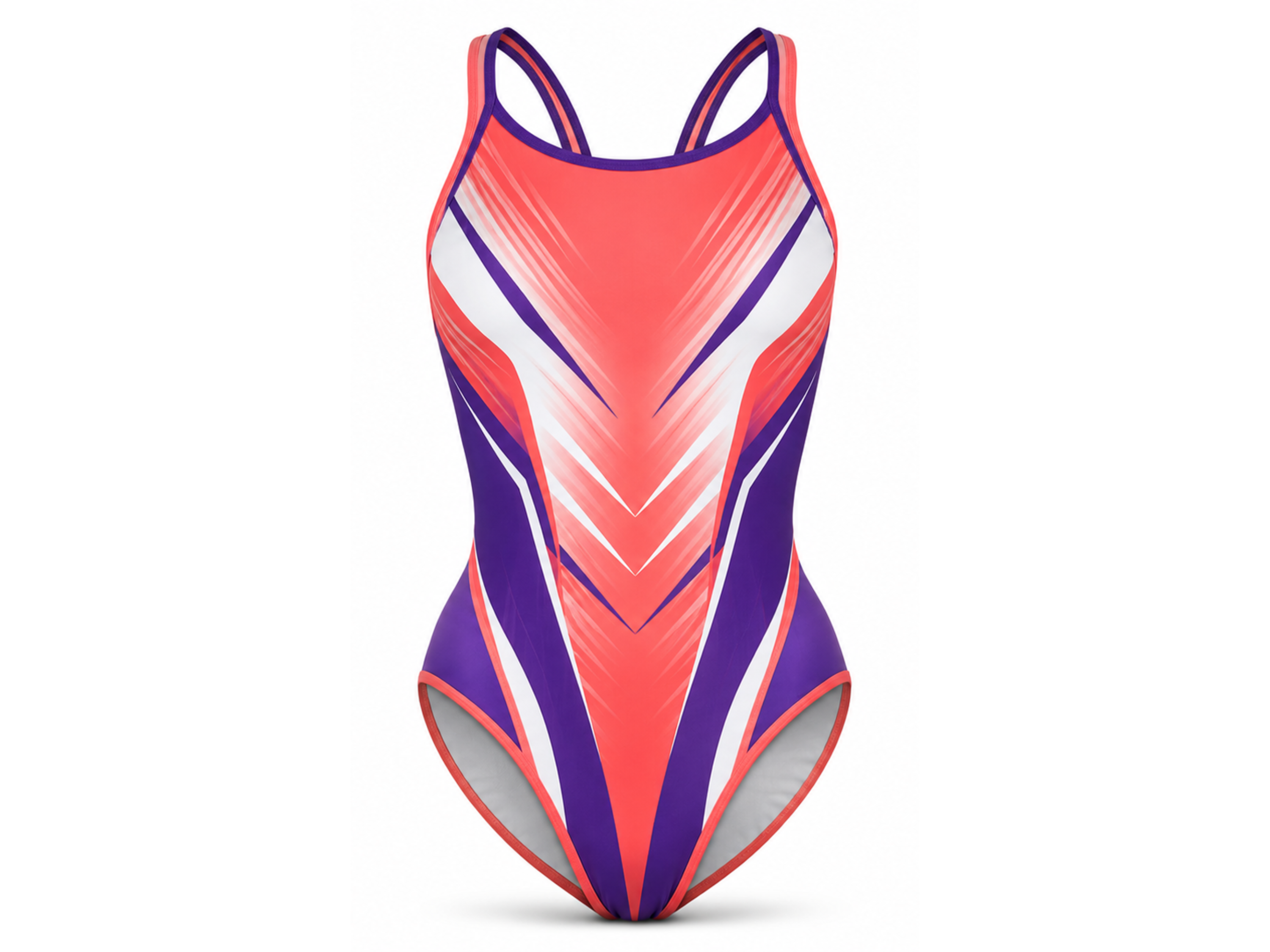 Custom Swim Team Suit – Coral Purple Wholesale Team Swimsuit
