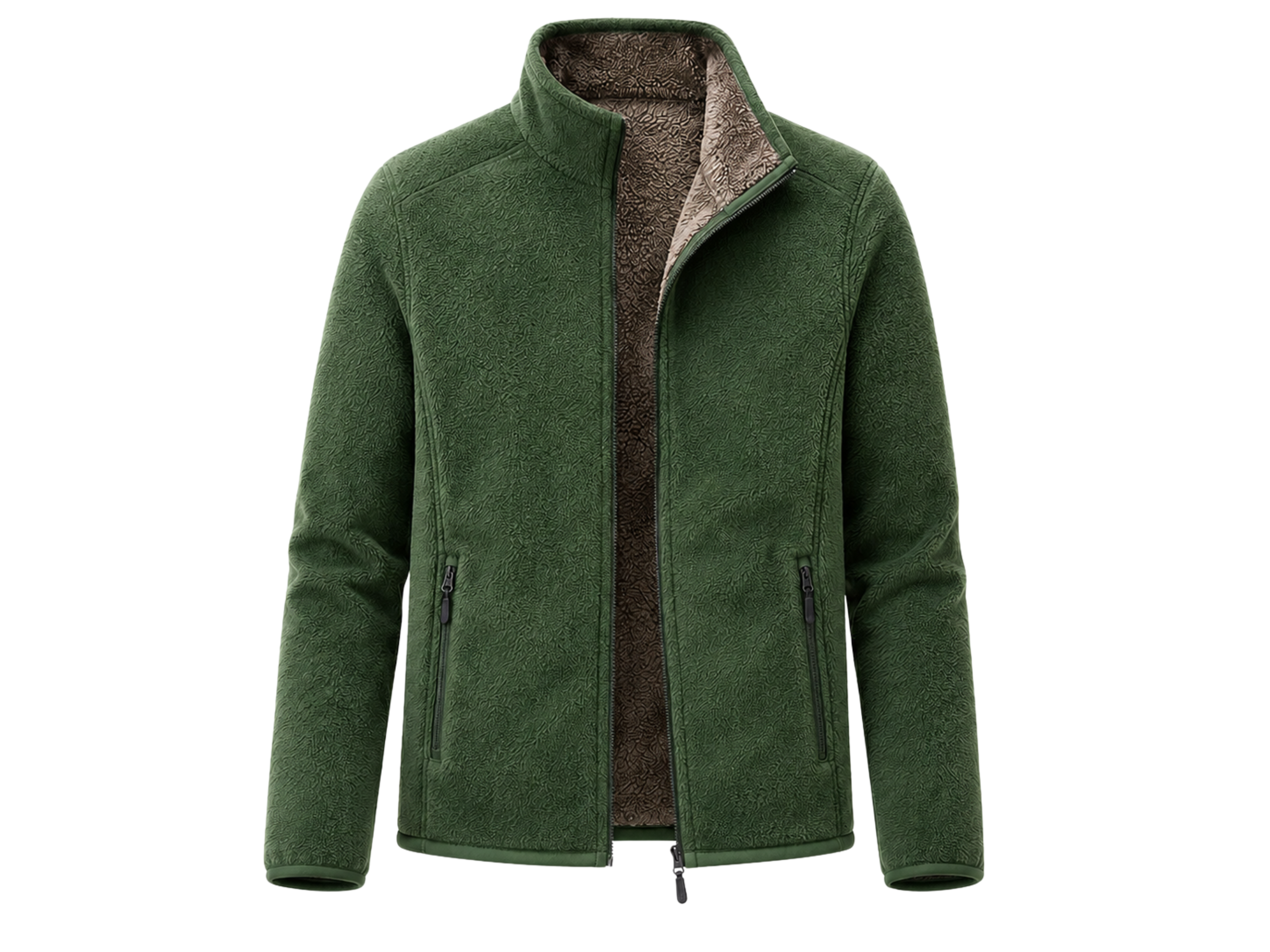 Fleece Hunting Jacket – Solid Green | B2B Low MOQ