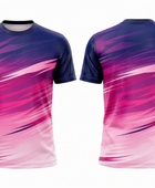 Custom Navy Pink Badminton Training Shirt – Wholesale Team Jersey