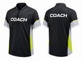 Custom Black Football Coach Jersey – Short Sleeve Soccer Staff Polo