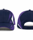 Custom Navy Purple Cricket Cap – Wholesale Team Headwear for Clubs