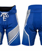 Custom Ice Hockey Pant Shell – Royal Blue Silver Sublimated Hockey Pants Shell Wholesale