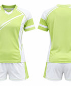 Custom Badminton Uniform – Green & White Team Set, Wholesale, Low MOQ, Bulk Sportswear