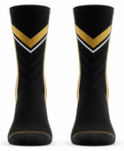 Custom Black Gold Badminton Crew Socks – Wholesale Club Teamwear