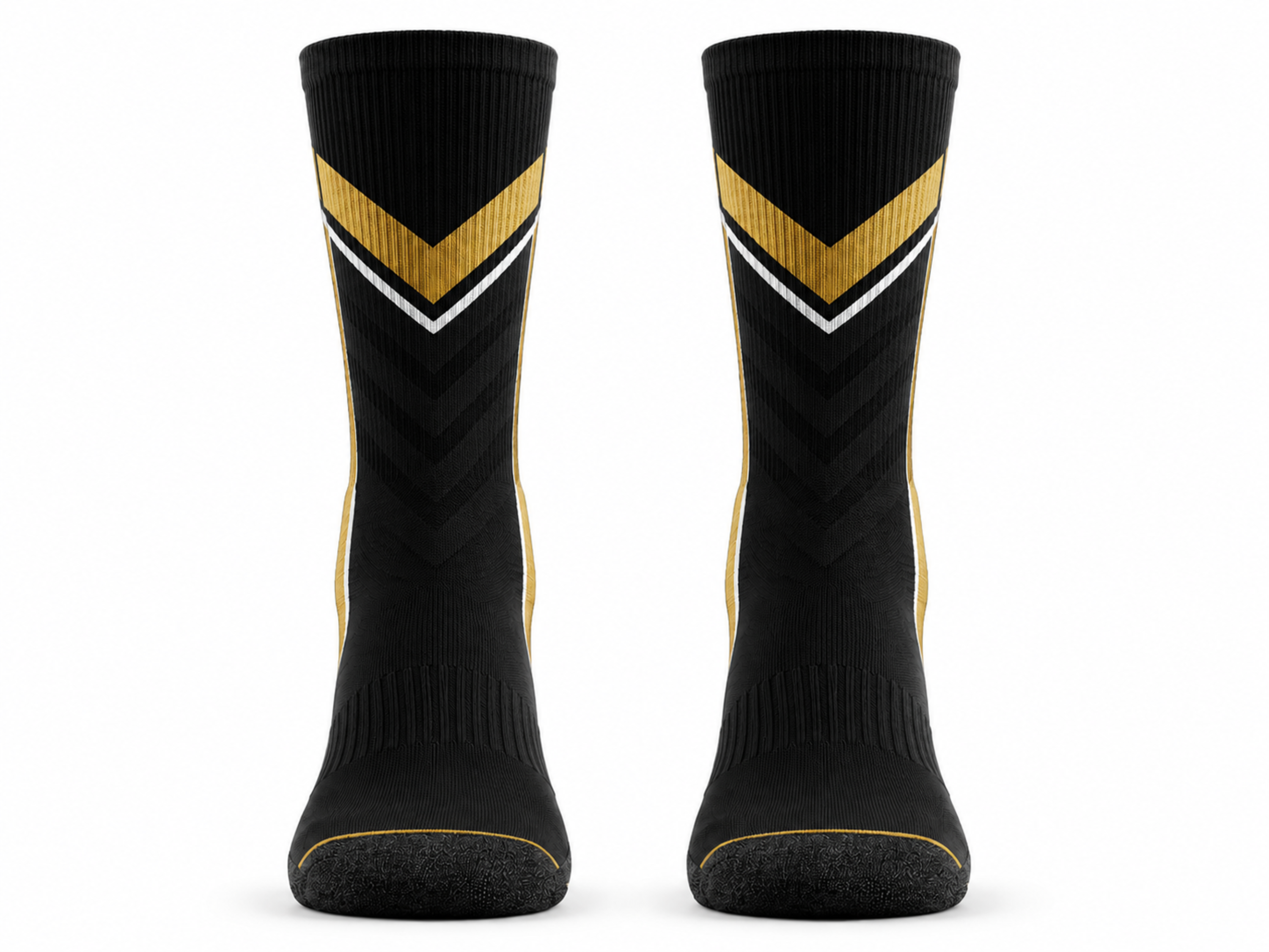 Custom Black Gold Badminton Crew Socks – Wholesale Club Teamwear