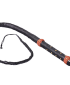 Braided Hunting Leather Whip – Black and Brown | B2B Low MOQ
