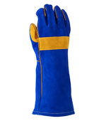 Welders Gauntlet Blue/Yellow B2B Low MOQ Workwear Gloves Supplier