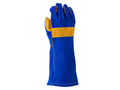 Welders Gauntlet Blue/Yellow B2B Low MOQ Workwear Gloves Supplier