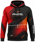 Custom Padel Hoodie – Black Red Orange Pullover Teamwear Wholesale