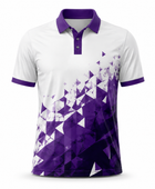 Custom White Purple Padel Polo Shirt – Wholesale Club Teamwear