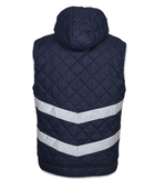 Kensington Hooded Gilet B2B Low MOQ Reflective Showerproof Gilet Navy Workwear