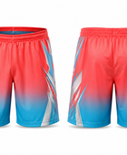 Red Custom Flag Football Shorts Wholesale Bulk Team Kit, Low MOQ, B2B Performance Apparel