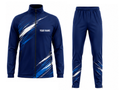 Track and Field Warm-Up Tracksuit Set – Navy Blue with White Streak Graphics for Wholesale Teams
