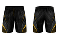 Black & Yellow Teqball Shorts – Bulk Team Shorts, Low MOQ, Wholesale Performance Sportswear