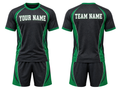 Black & Green Corn Hole Uniform – Bulk Team Jersey & Shorts, Low MOQ, Wholesale Performance Set