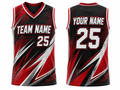 Custom Red Black Baseball Vest | Wholesale Sleeveless Team Jersey for Bulk Orders