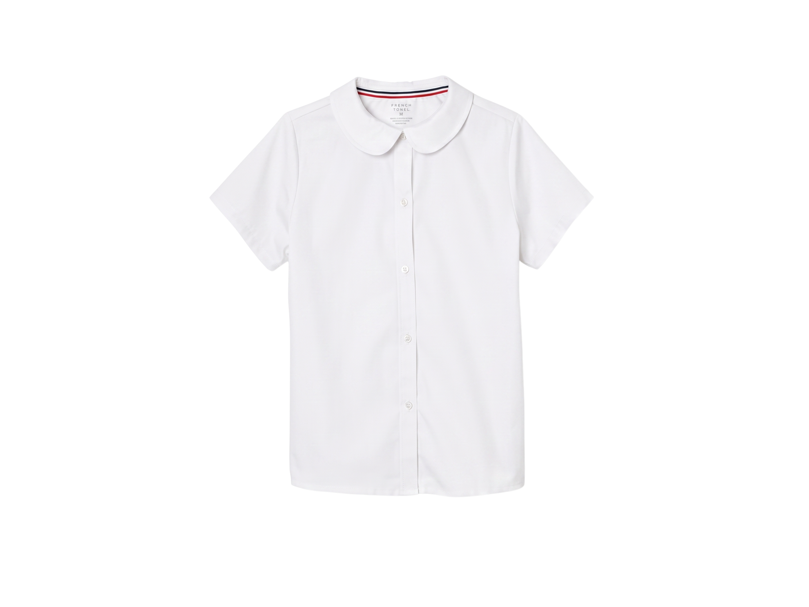 School Short Sleeve Peter Pan Collar Blouse White | B2B Low MOQ Wholesale