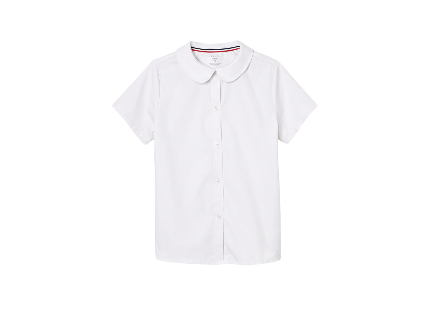 School Short Sleeve Peter Pan Collar Blouse White | B2B Low MOQ Wholesale