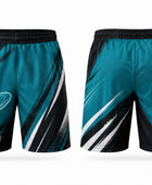 Teal & Black Disc Golf Shorts – Team Performance Wear, Wholesale Bulk, Low MOQ