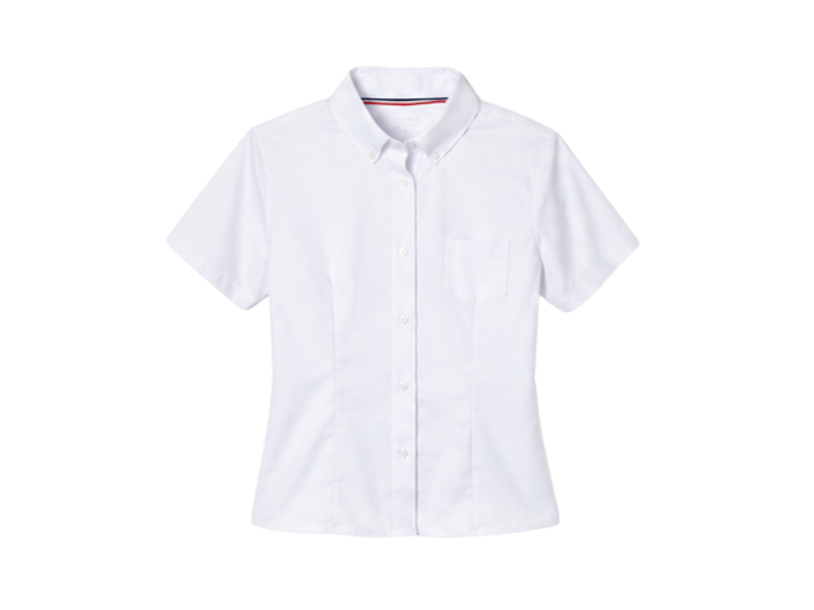 School Short Sleeve Fitted Oxford Shirt White | B2B Low MOQ Wholesale
