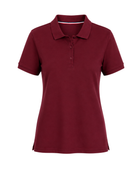 School Short Sleeve Fitted Stretch Piqué Polo Burgundy | B2B Low MOQ Wholesale