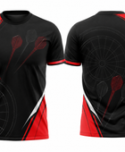 Custom Black Red Darts Tournament Shirt – Wholesale Team Jersey