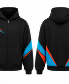 Custom Black Full-Zip Darts Hoodie – Wholesale Teamwear