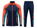 Custom Navy Orange Soccer Tracksuit | Wholesale Team Jacket and Pants Set