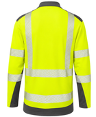 B2B Haulage Reflective Long Sleeve Polo Shirt Fluorescent Yellow/Grey Low MOQ